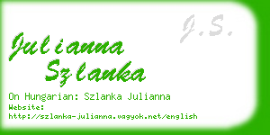 julianna szlanka business card
